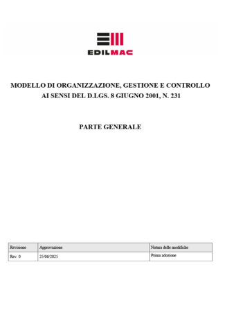 Modello di organizzazione, gestione e controllo - 