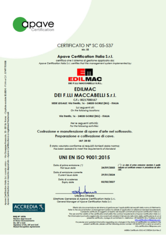 UNI EN ISO 9001:2015 - Certificazione qualità